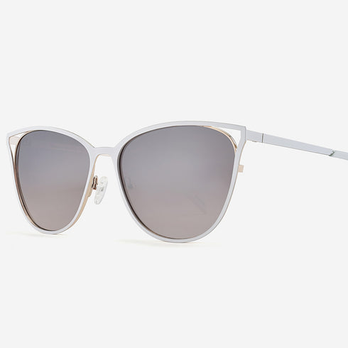 Angular Cat Eye Metal Women's Sunglasses Valencia